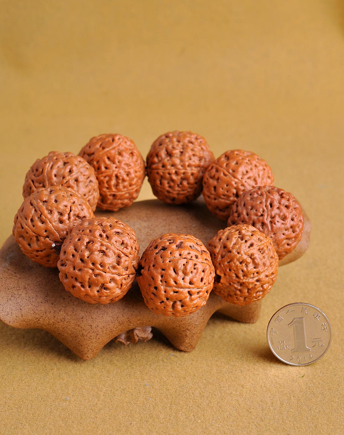 【独家】印尼顶级落地红八瓣沉水级大金刚30mm手串