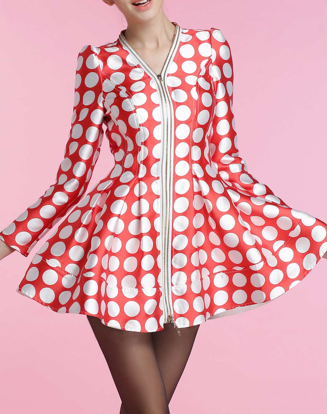 百奢bessie甜美修身中长款外套bs15slc008107_唯品会