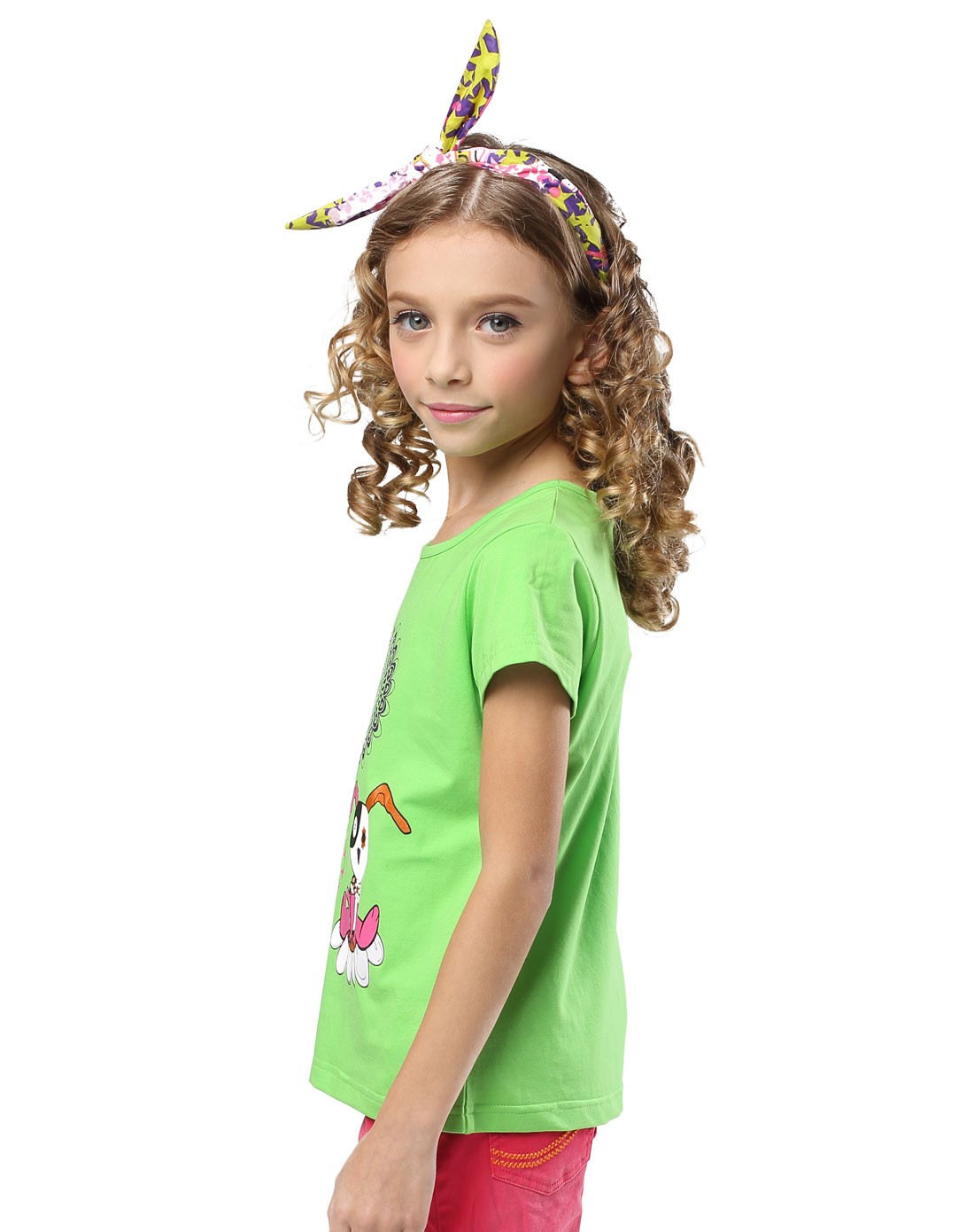 女童果绿短袖t恤