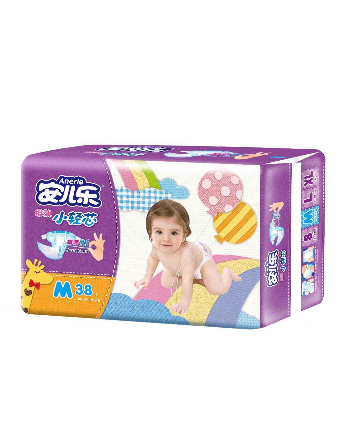 安儿乐极薄小轻芯m码114片