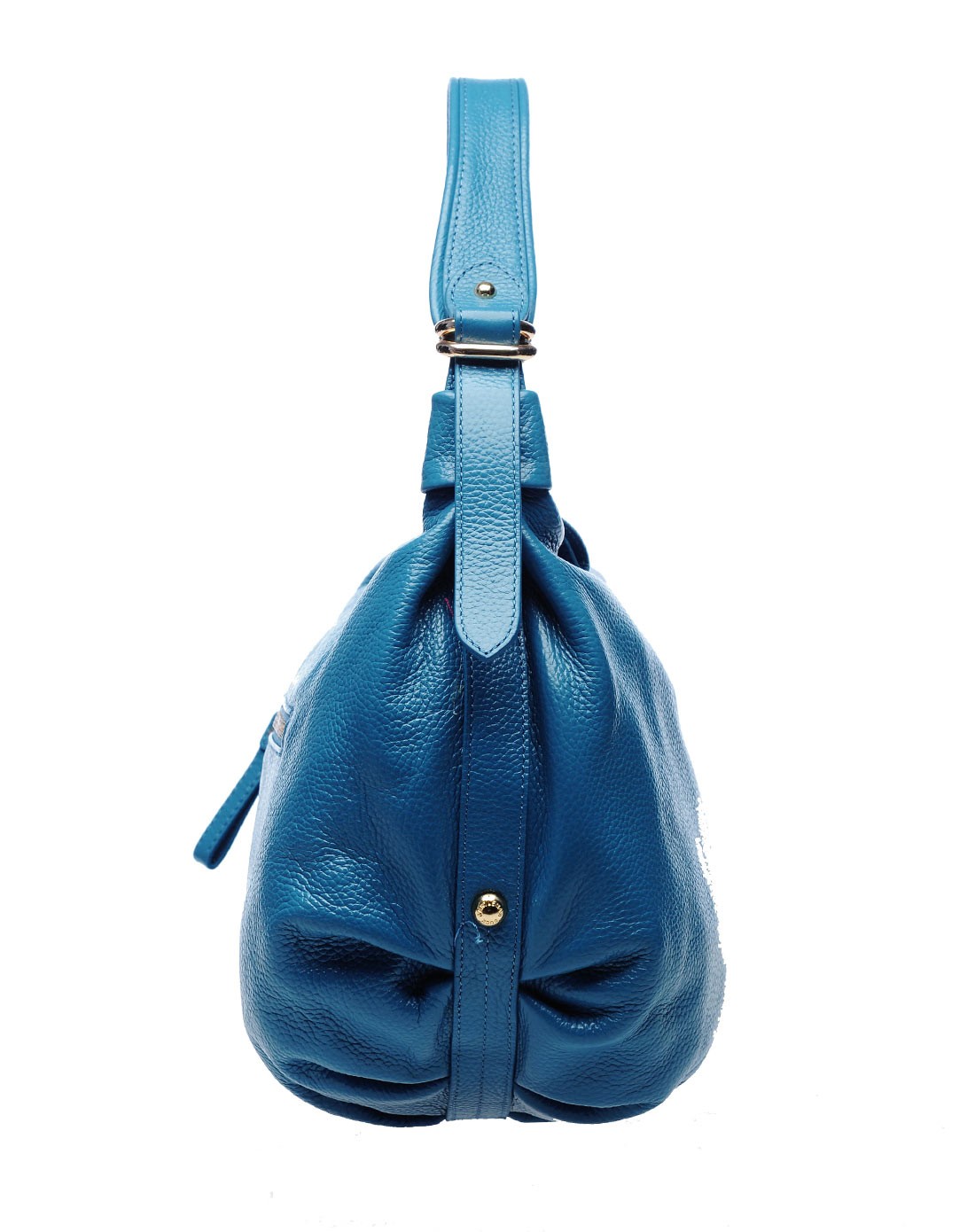 顶级头层牛皮漾彩两用蓝色bobo包