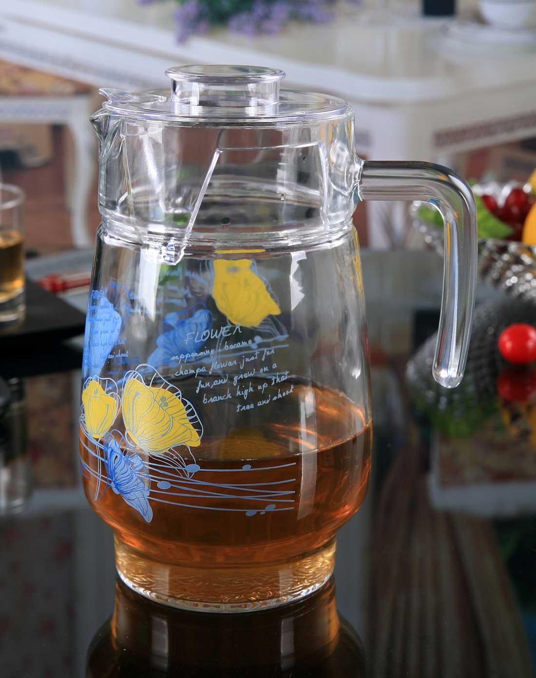 精品印花玻璃凉水壶1435ml