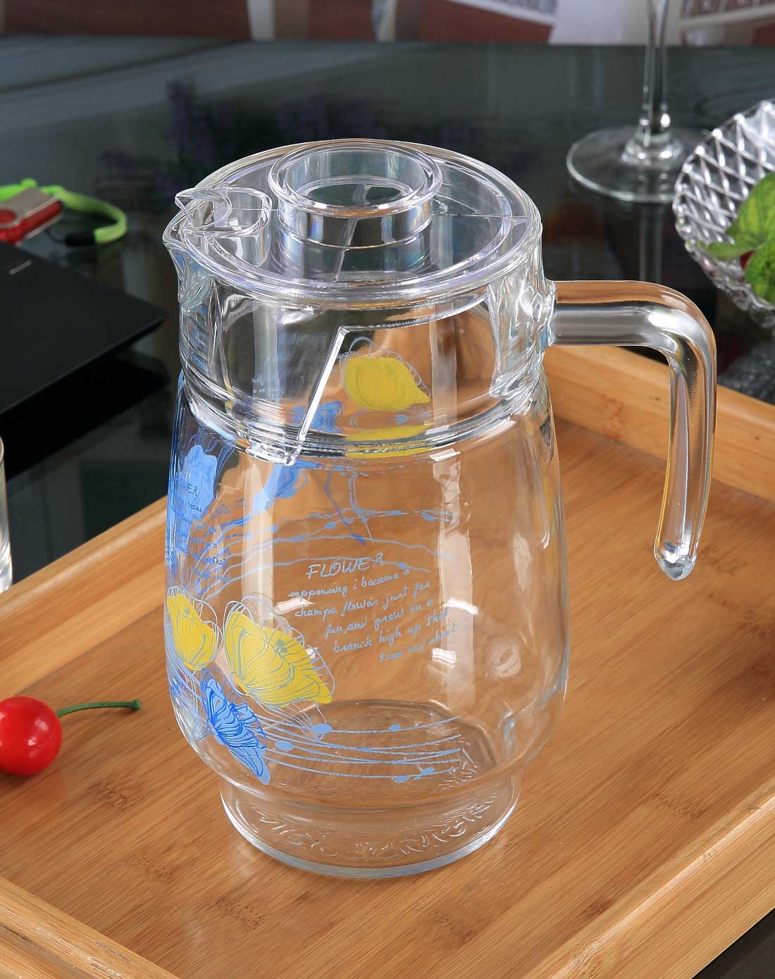 精品印花玻璃凉水壶1435ml