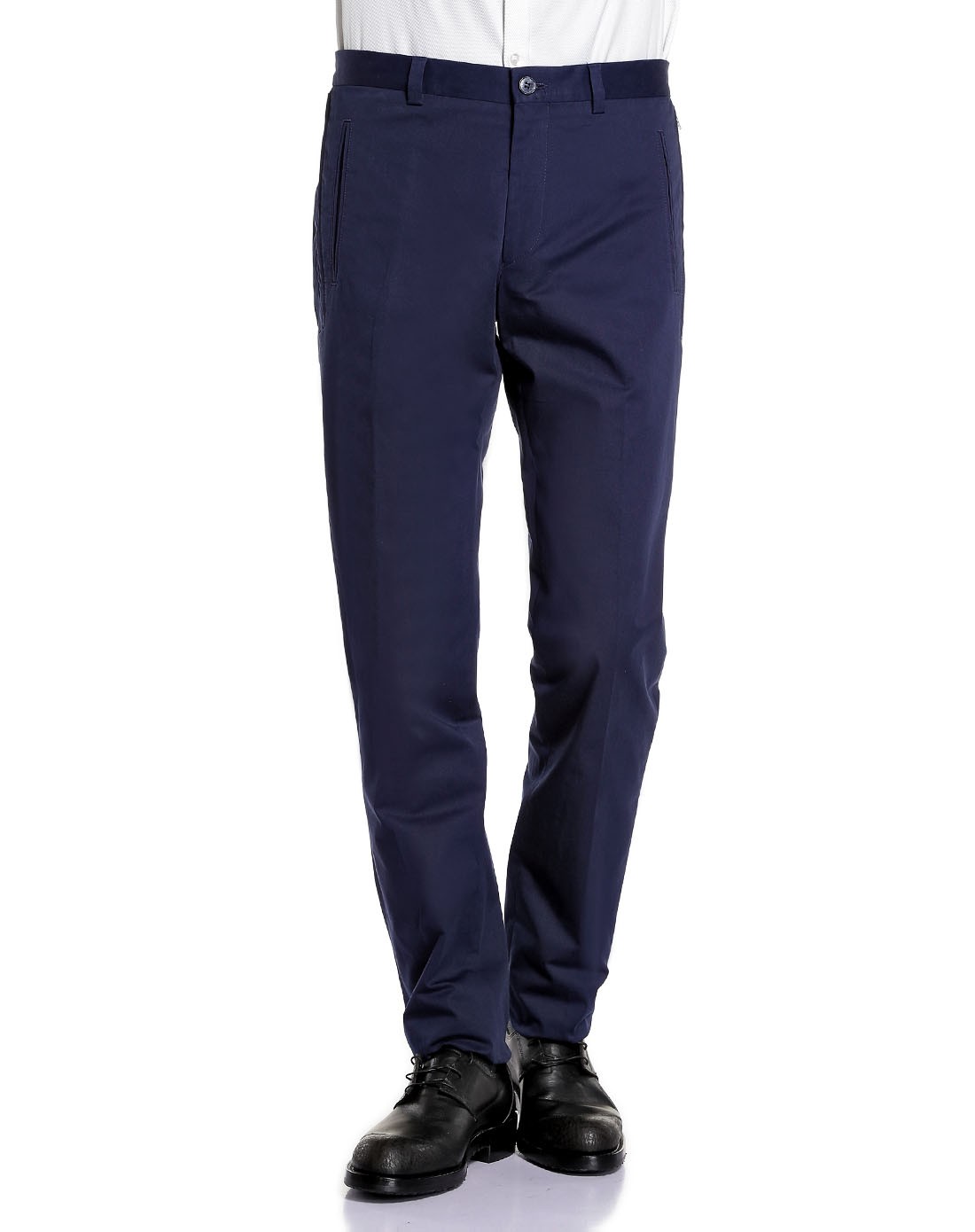 versace collection男装专场 藏蓝色斯文大方长裤