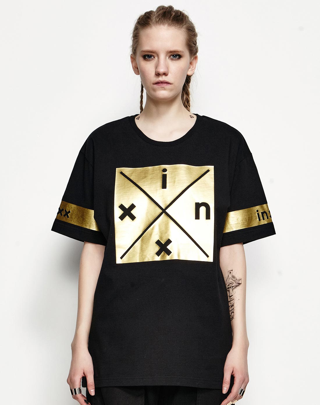 inxx 时尚纯棉男女同款短袖t恤