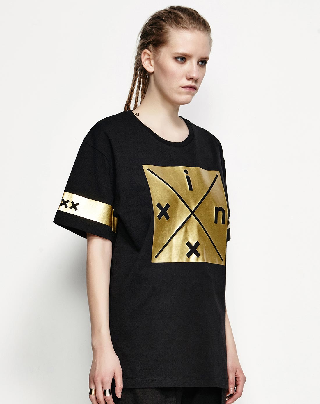 inxx 时尚纯棉男女同款短袖t恤