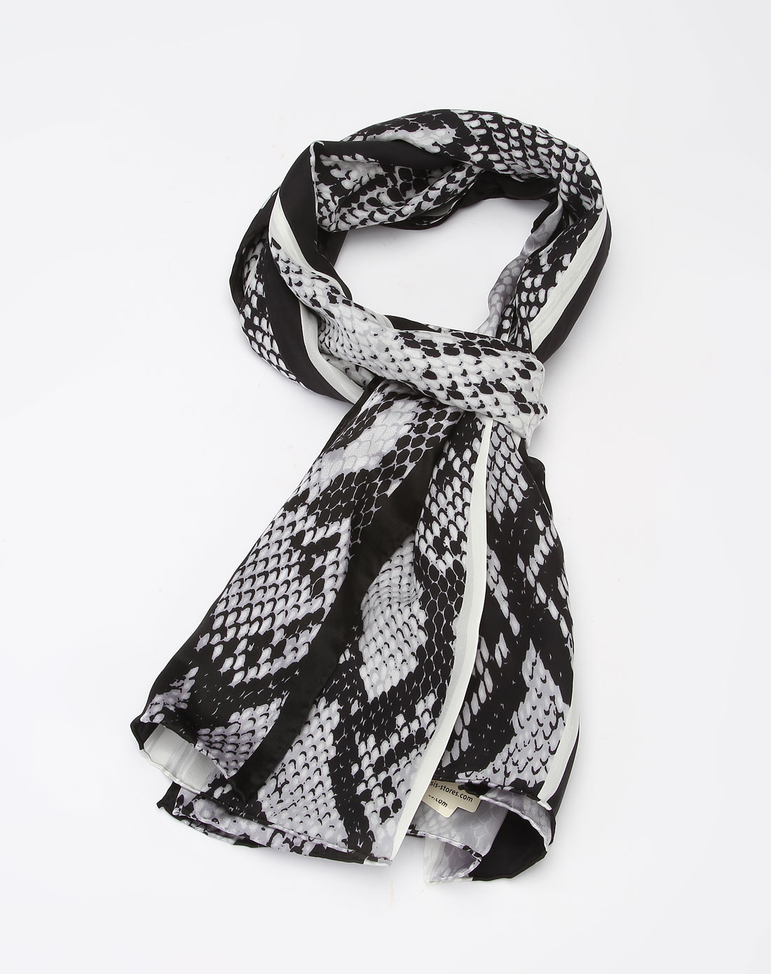黑灰色蛇纹围巾