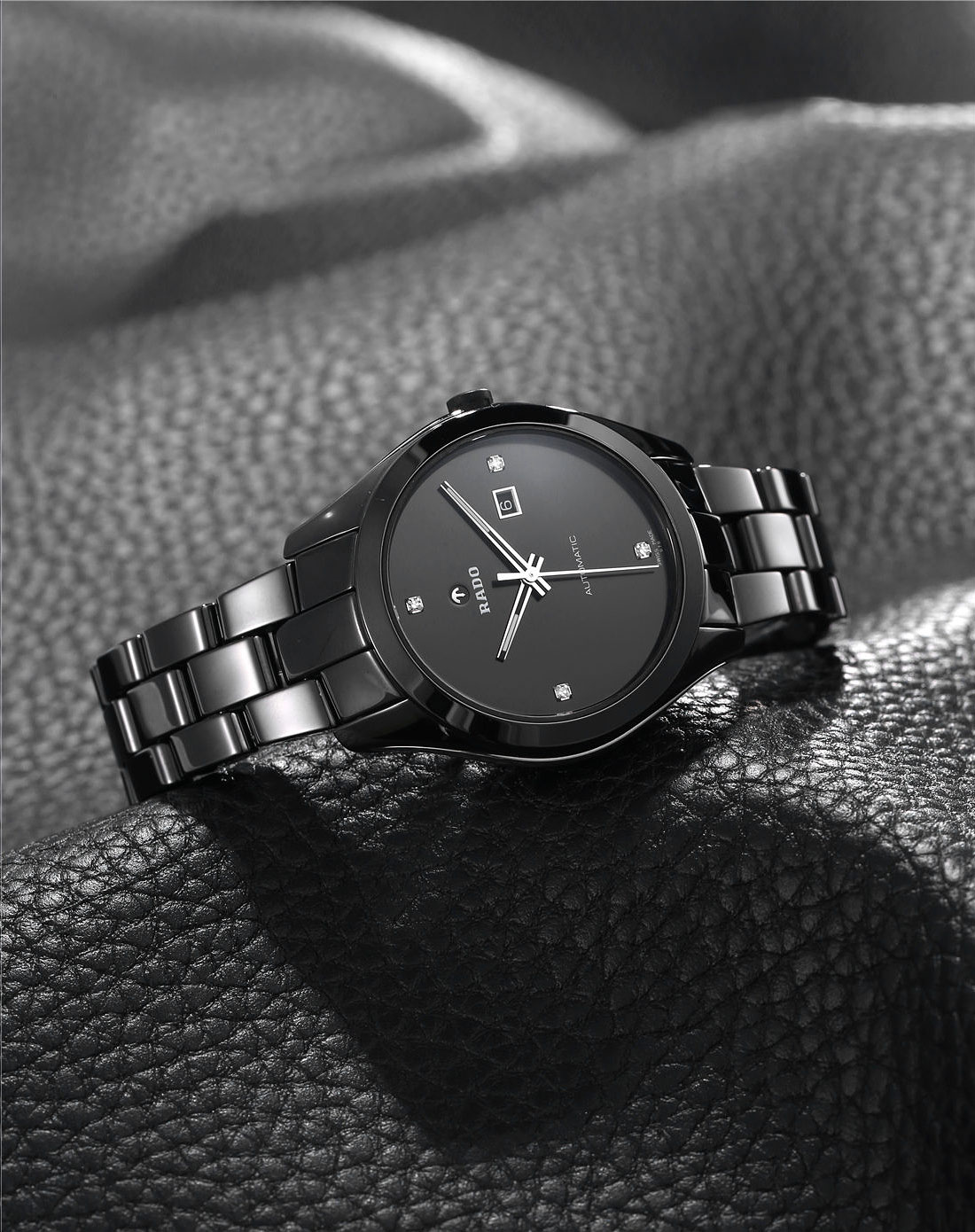 雷达rado手表专场 雷达rado 皓星系列黑色机械女表r32260702