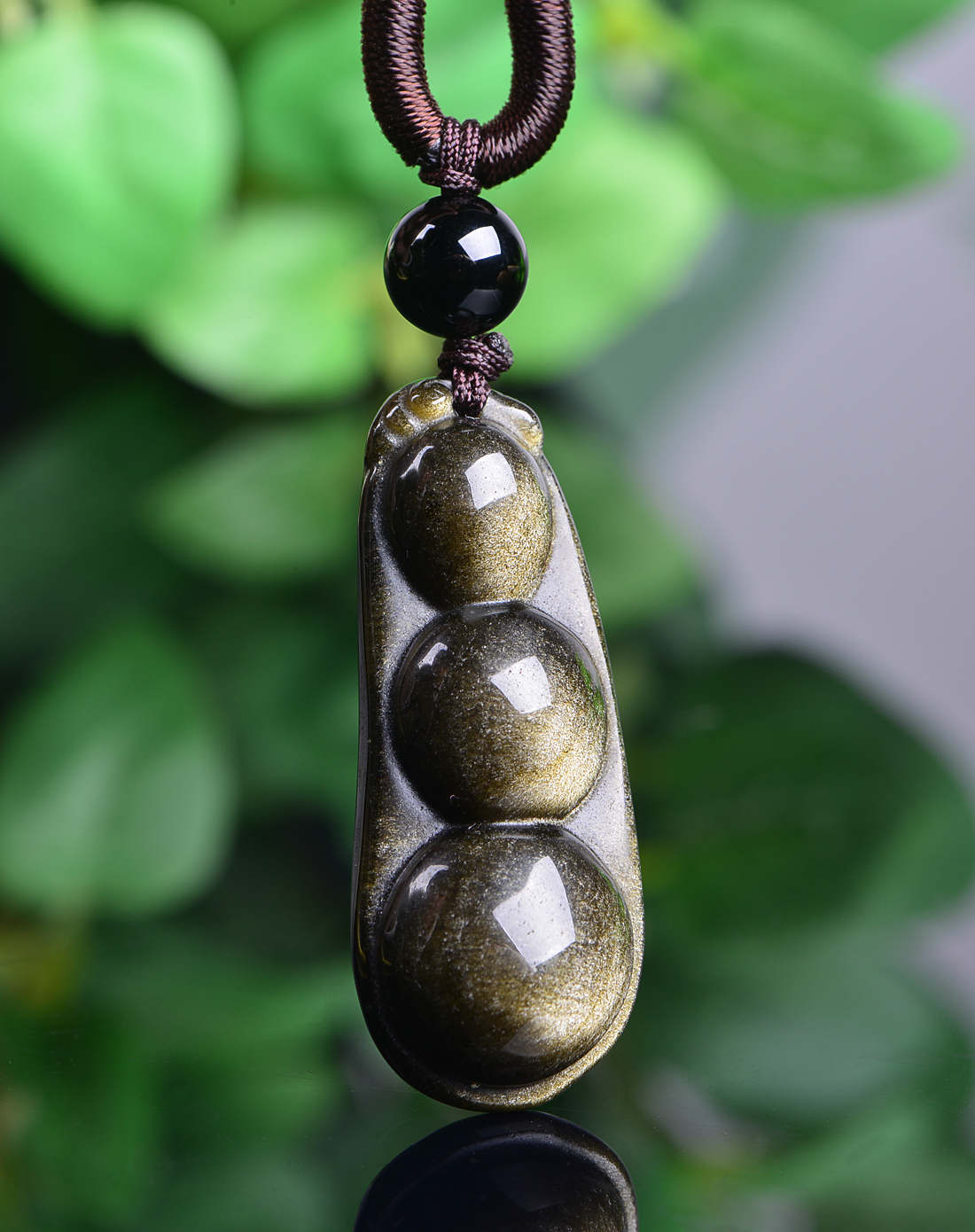 自然机理 四季发财金曜石项链附证书