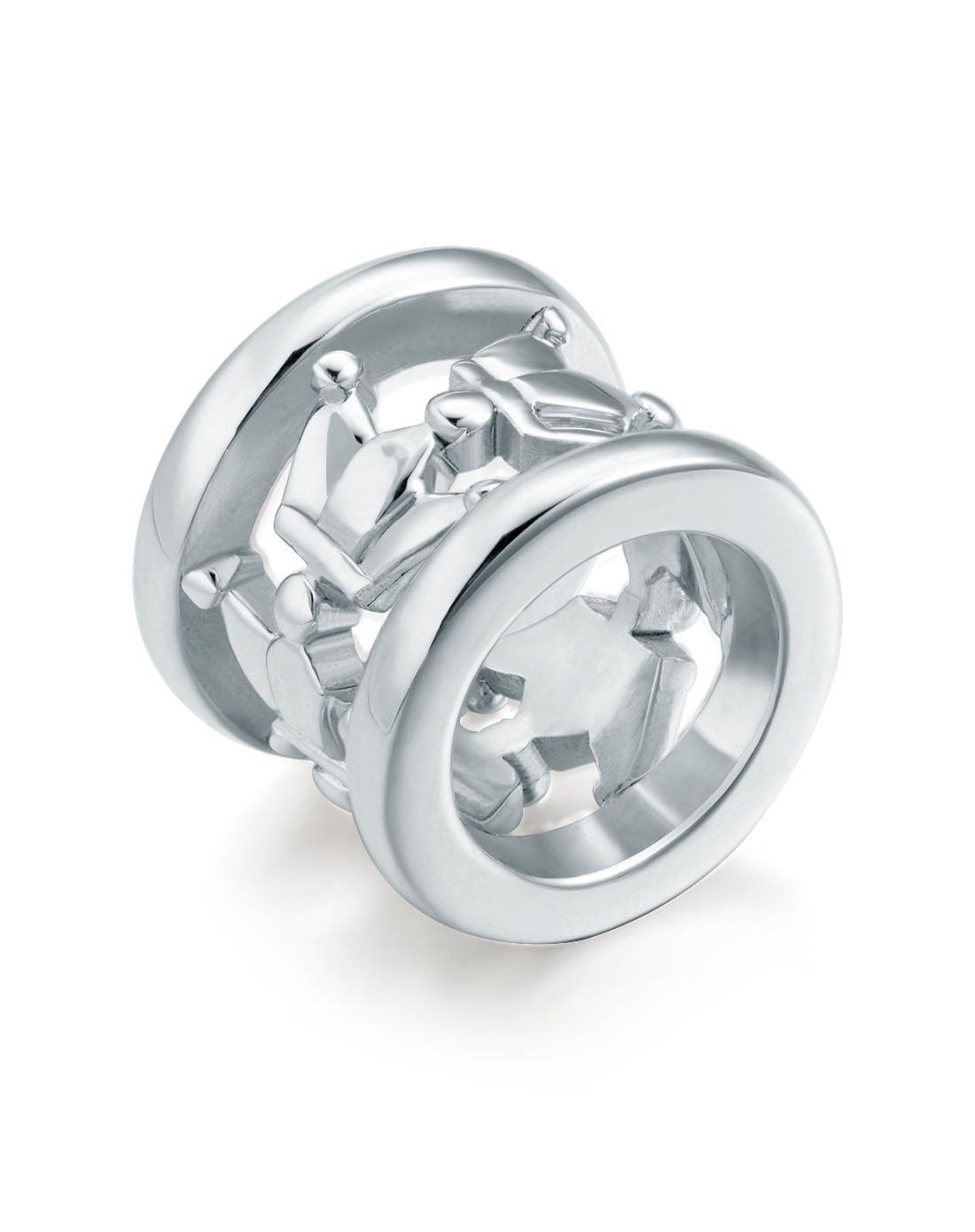 925银电镀白金&复古皇冠吊坠