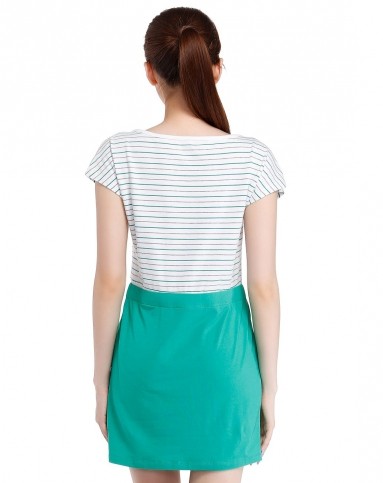 弹性透气 女款青碧色短袖连衣裙 网球系列