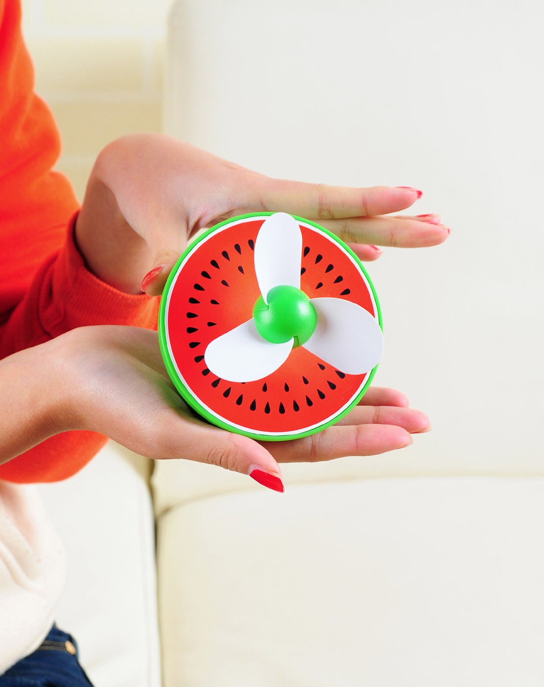 usb水果充电风扇活力橙