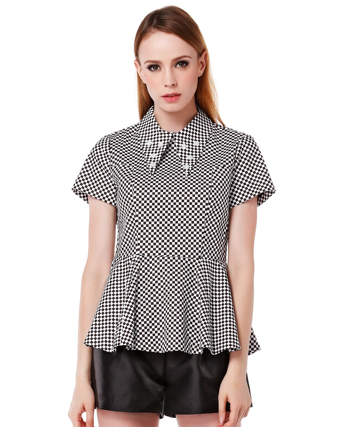 米可芭纳mikibana黑/白色个性百搭短袖上衣z33ts3999l89_唯品会