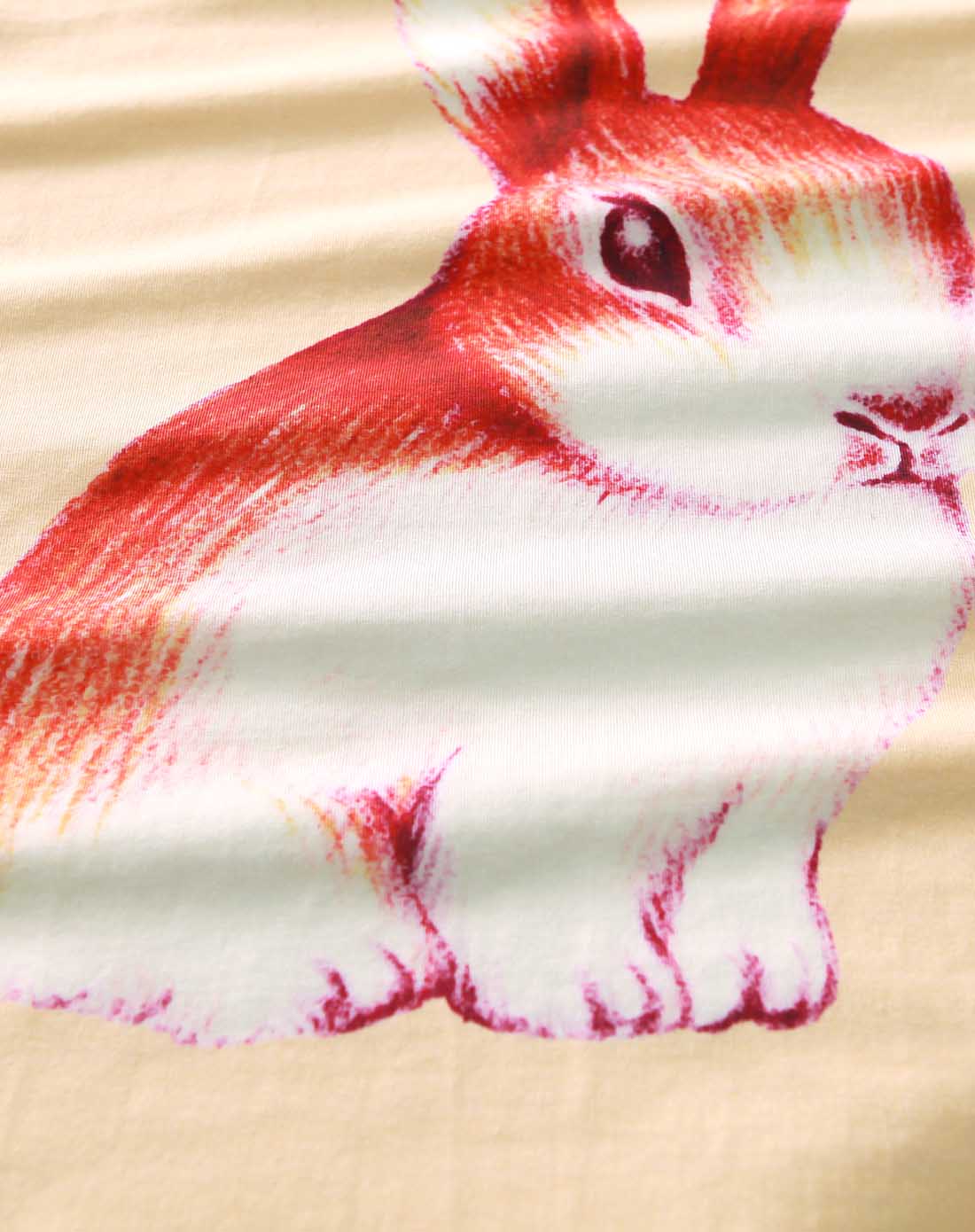 百搭显瘦兔子印花亲肤棉t恤