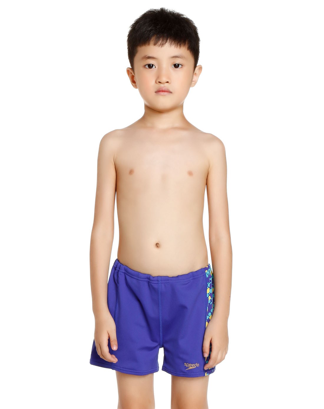 运动简约 男童款蓝色泳裤 活力个性