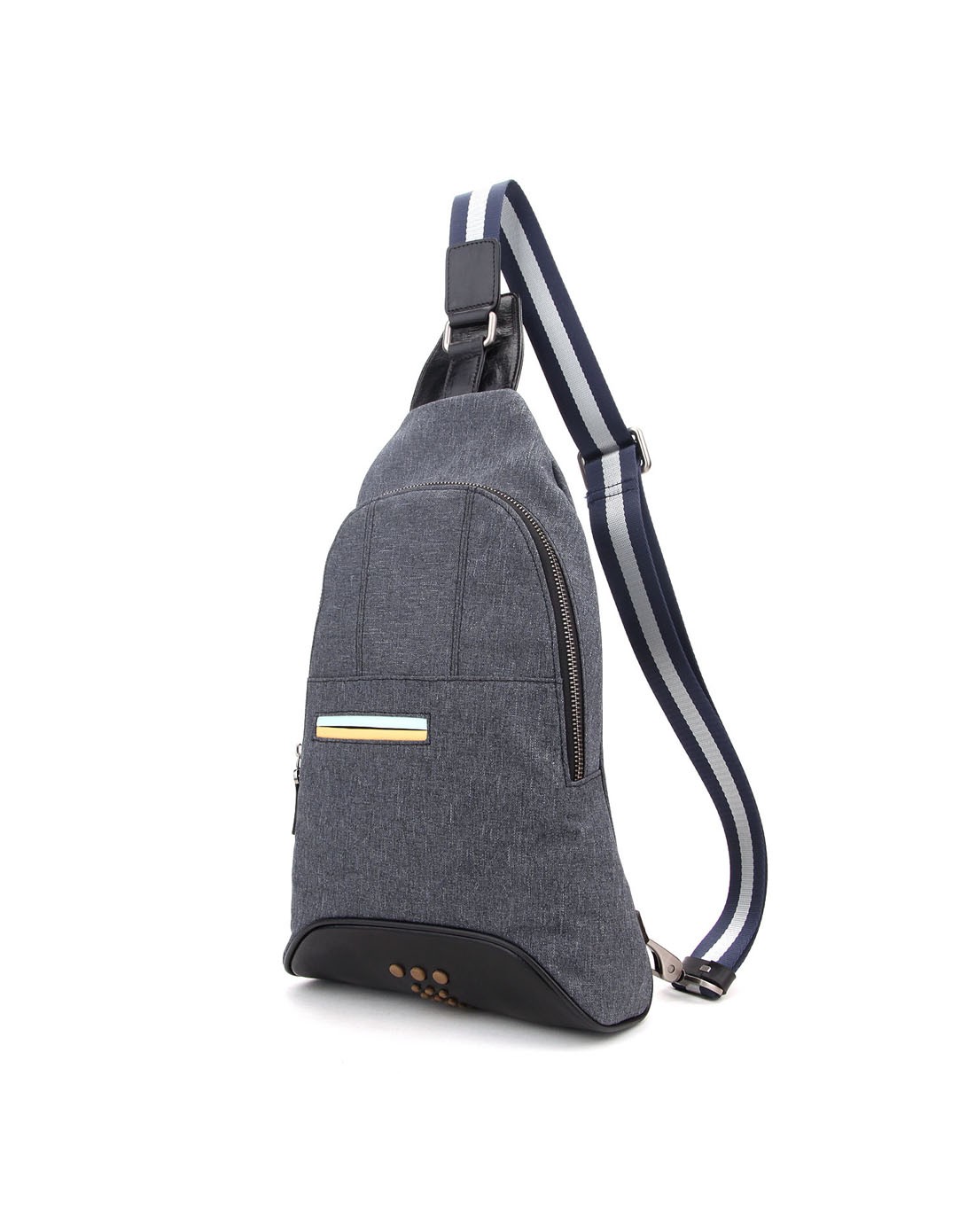 男蓝灰轻奢时尚高档腰包/挎包