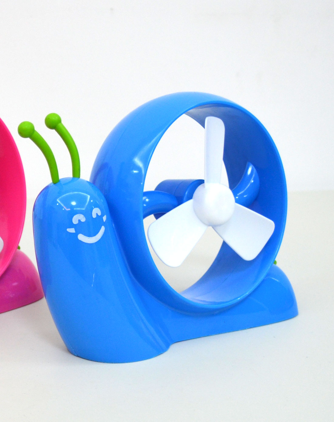 可爱蜗牛usb电池风扇(两色可选)