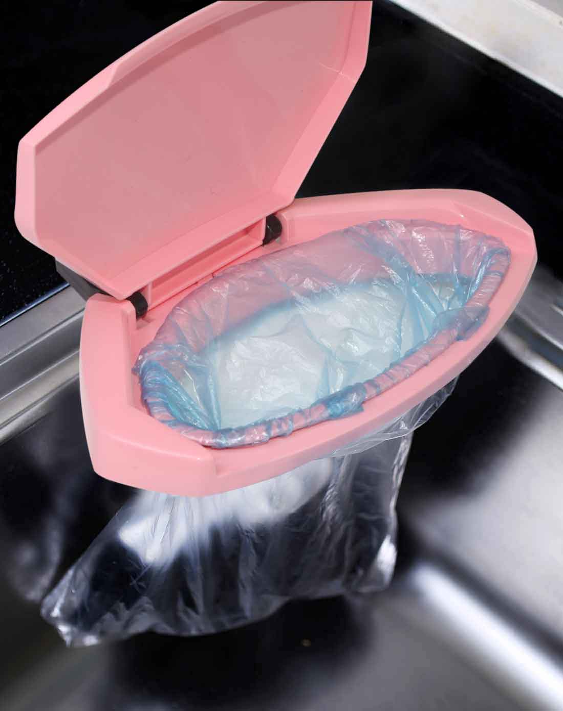 日本居优乐品joyolop家居用品专场日式环保简便垃圾袋夹粉色jp288289