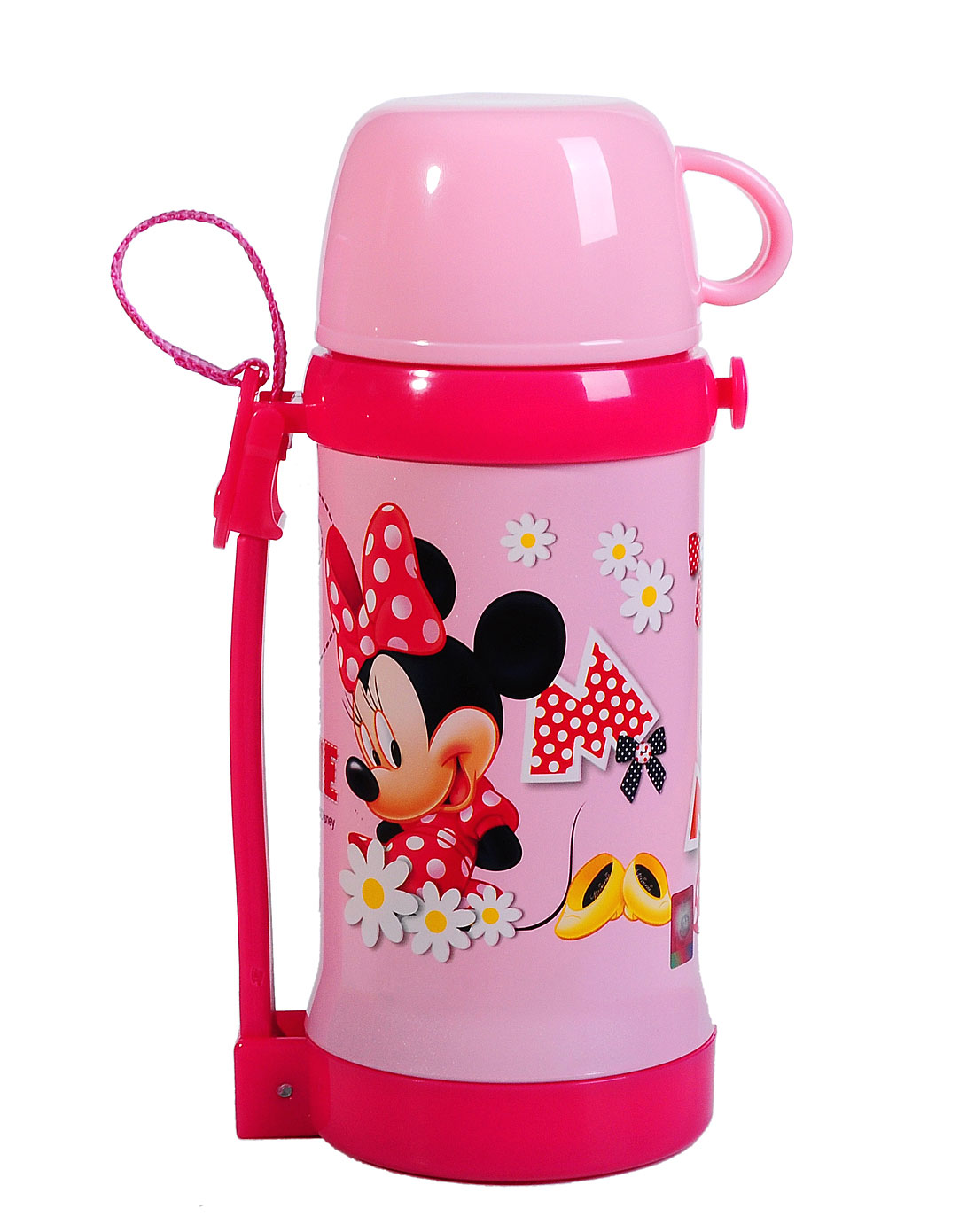 迪士尼女童粉色超真空双效保温保冷学生水壶gxmm-5676