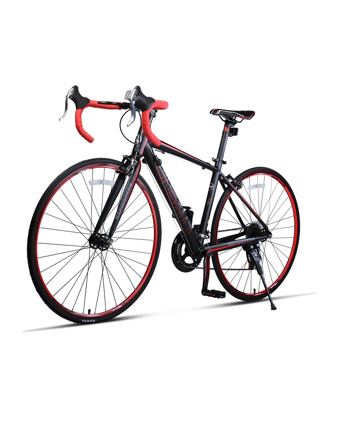 凤凰自行车专场直发货凤凰 中性款黑红700cc公路车 弯把铝架14速cprw