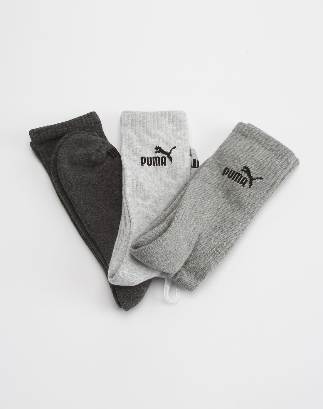 灰色休闲长袜(三对装)