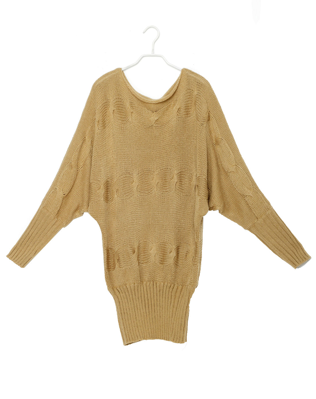 蝙蝠袖纯色毛衣