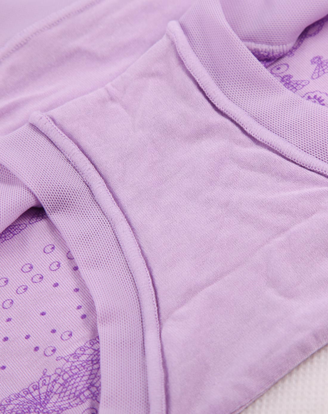 女款浅紫色印花低腰内裤