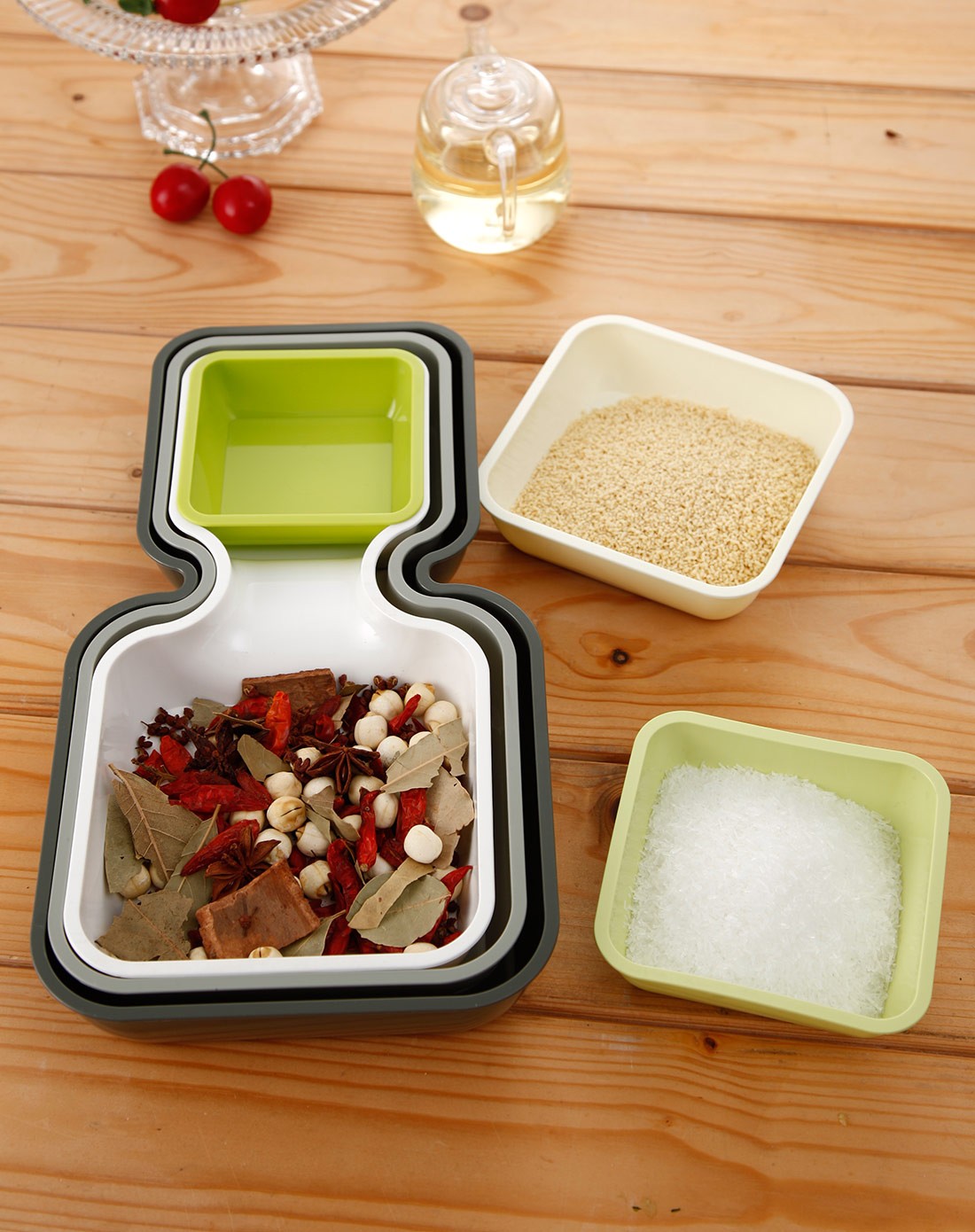 多功能菜肴调料盘6入