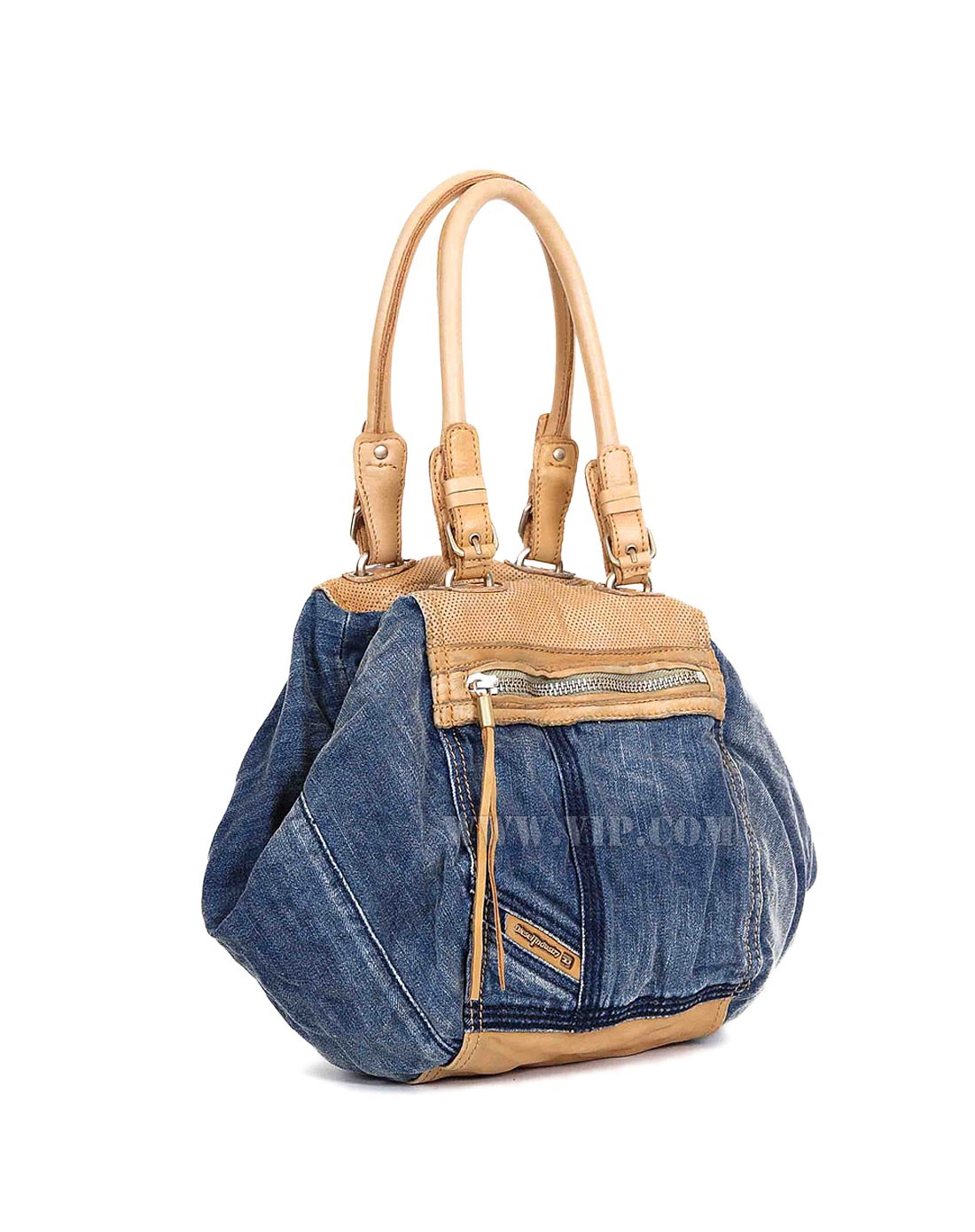 > 女款时尚髙贵牛仔布手提包