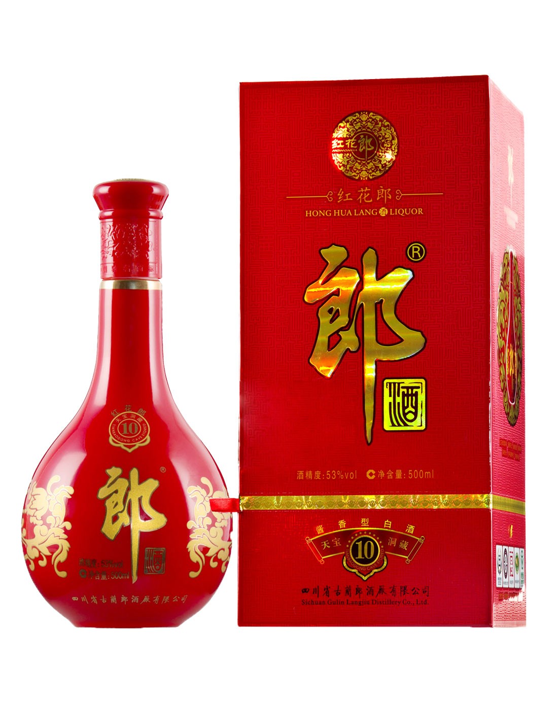 [國貨爆款] 53°十年紅花郎酒 500ml