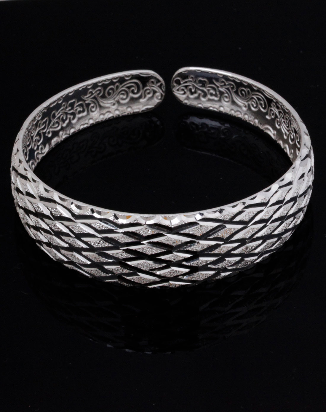 千足银开口千禧喜祥手镯31.45g