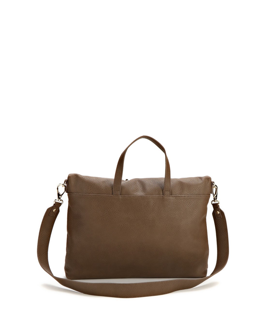 > versace jeans 女款灰褐色闪亮饰钻铆钉手提包