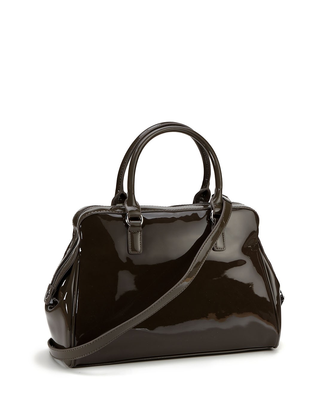 > versace jeans 女款灰褐色时尚百搭手提包