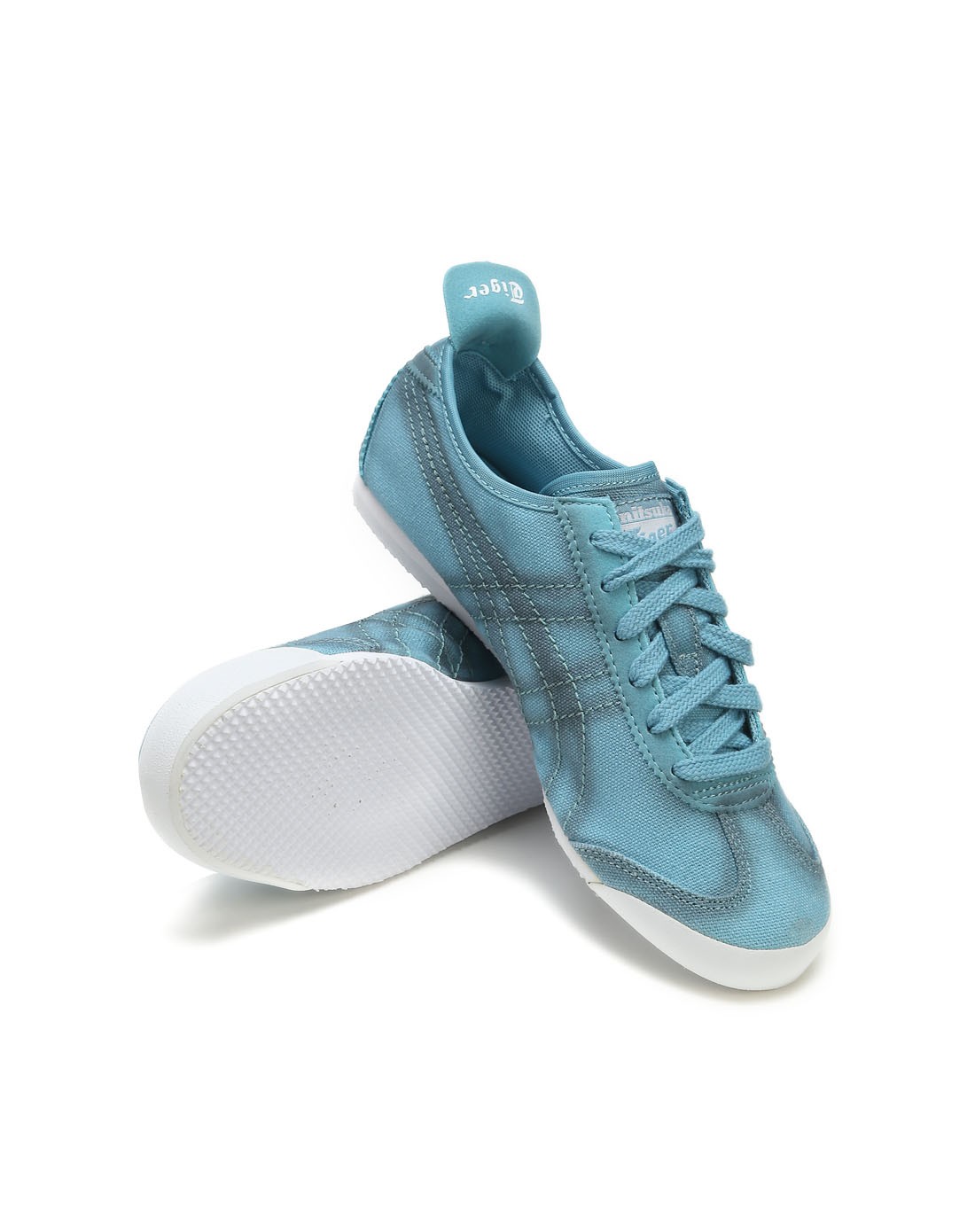 > onitsuka tiger 轻便防滑 中性款蓝绿色运动休闲鞋 自然清新
