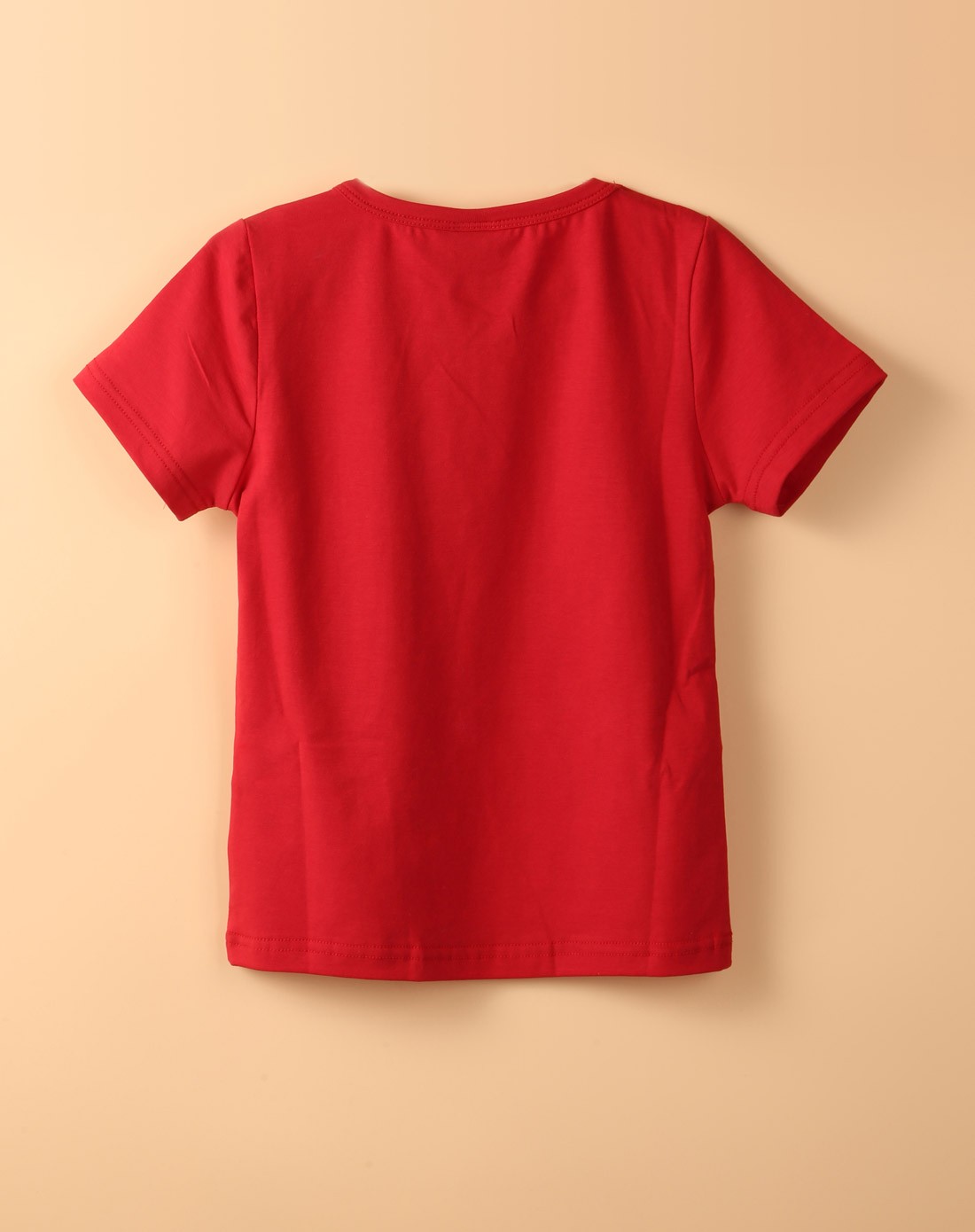 男童红色短袖t恤
