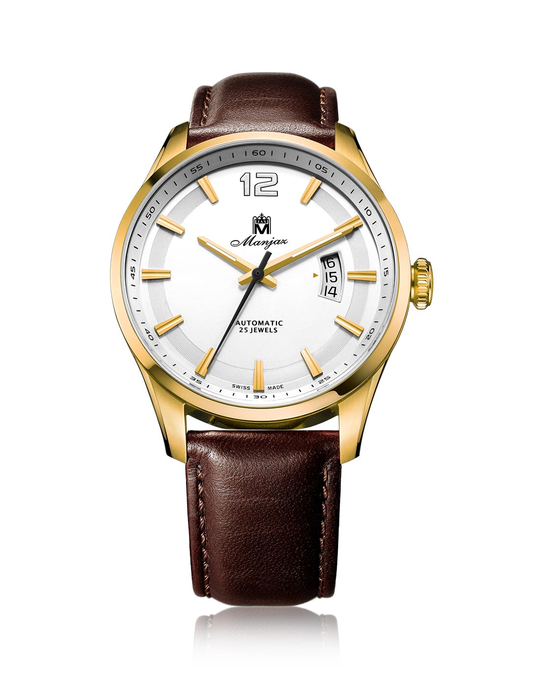 瑞士名爵manjaz手表专场 > 阿波罗系列自动机械男表 7216m x1-kk-a2