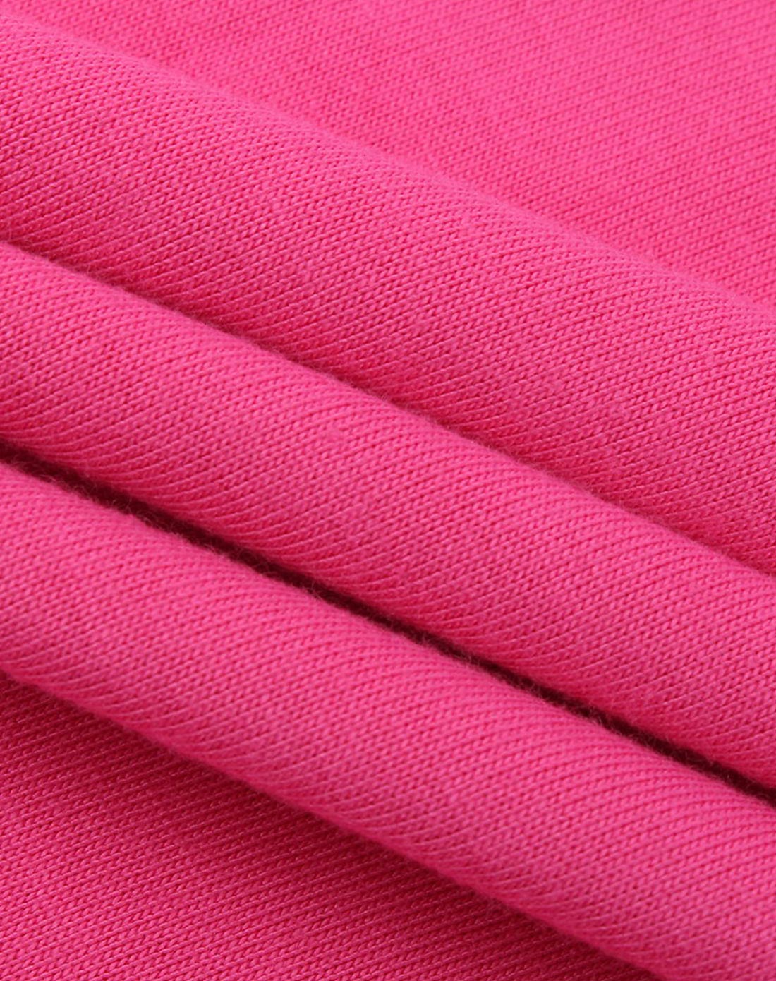 鲜粉红色休闲简洁短袖上衣