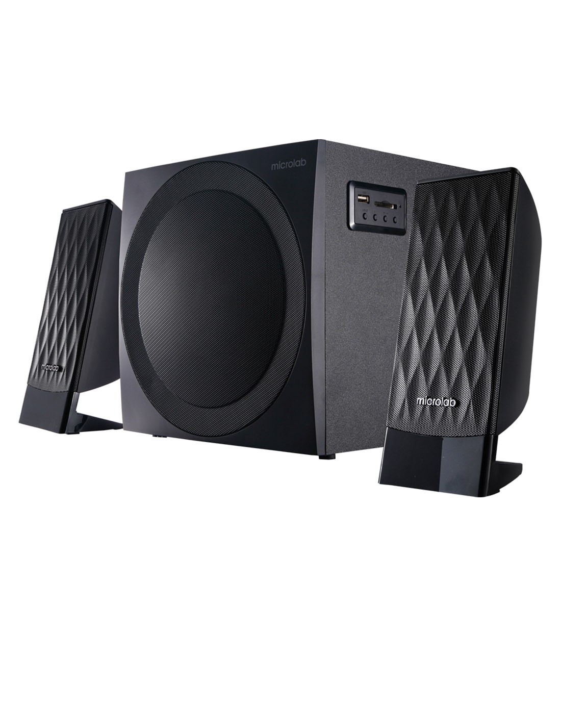 > 麦博蓝牙带fm多媒体有源音箱黑色