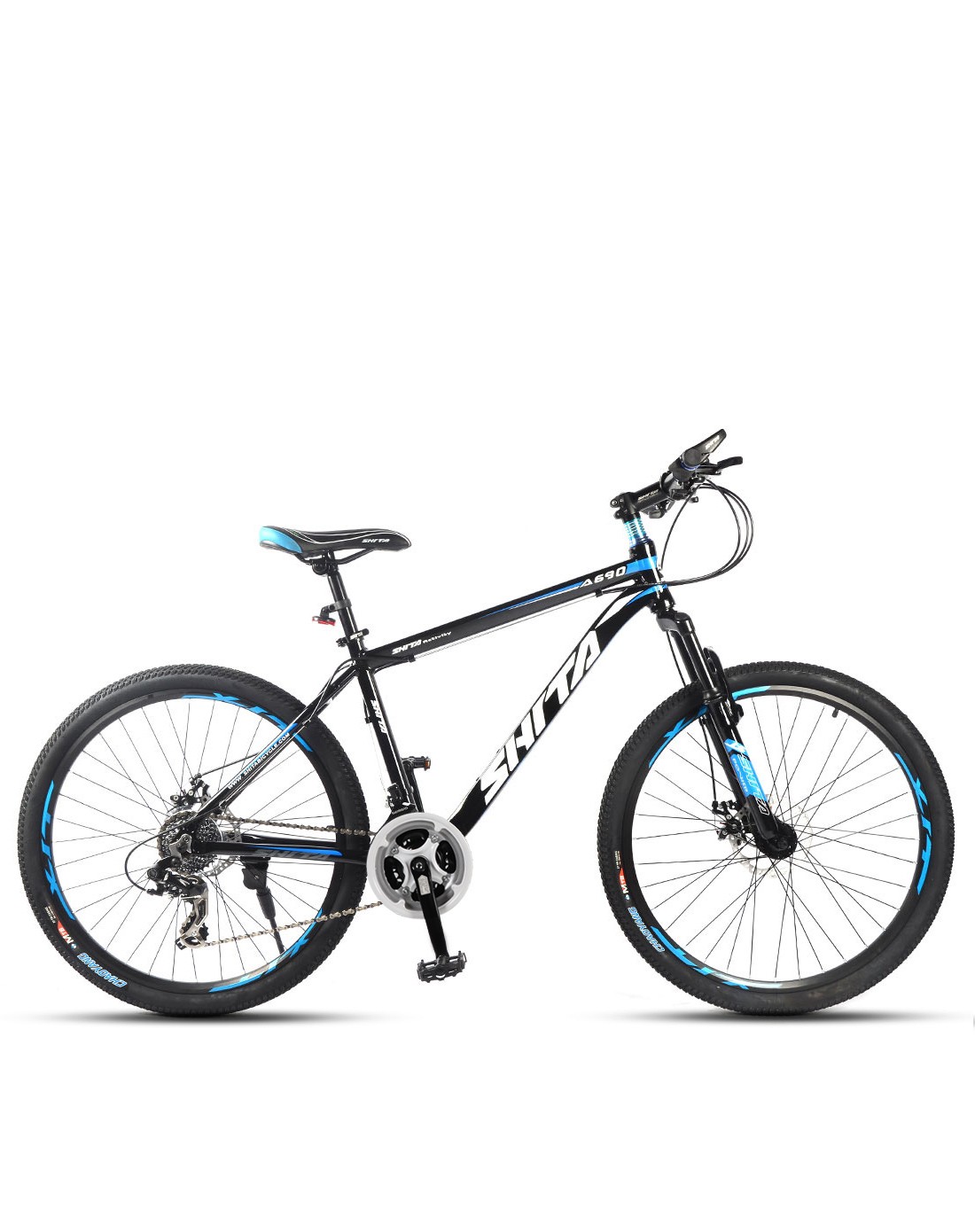 希达shita自行车专场直发货shita 26寸黑蓝色shimano 24s变速山地车xd