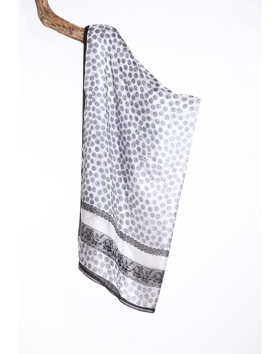 波点图案100%桑蚕丝超大规格防晒巾