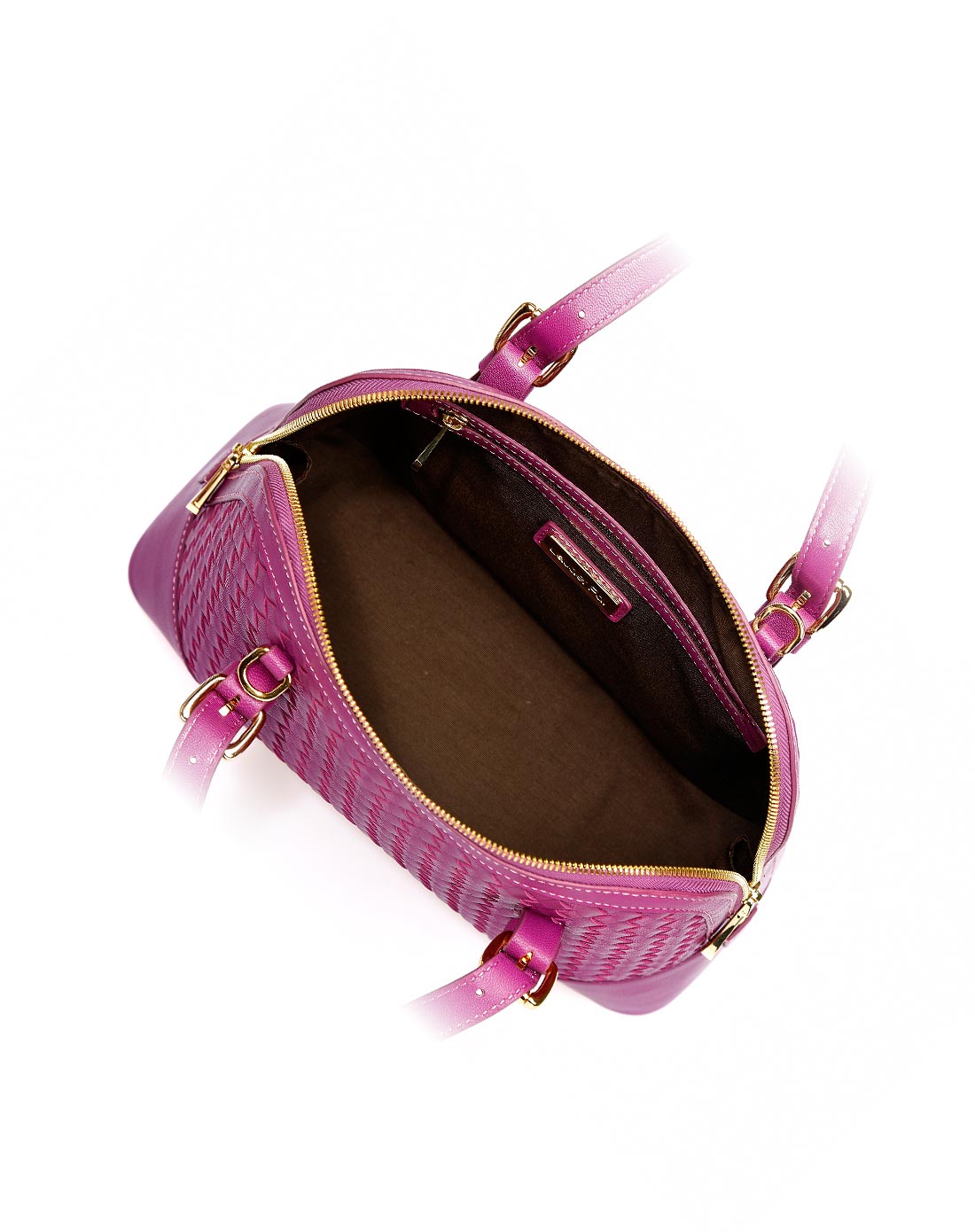 羊皮紫薯色百岛城系列手拎包