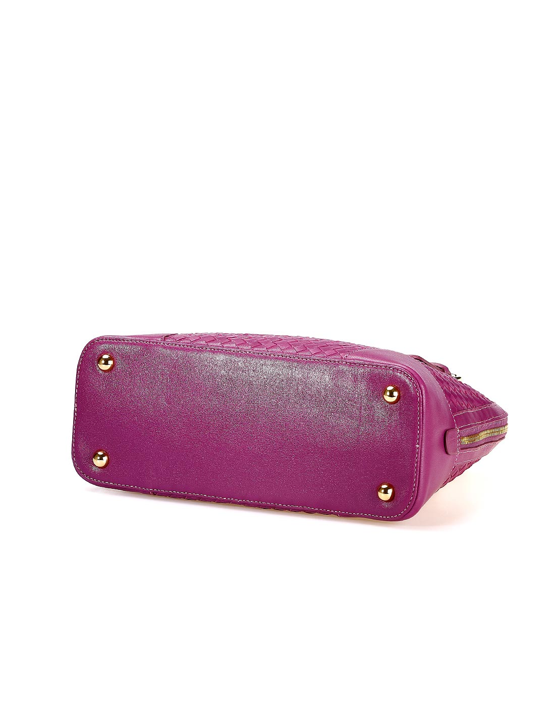 羊皮紫薯色百岛城系列手拎包