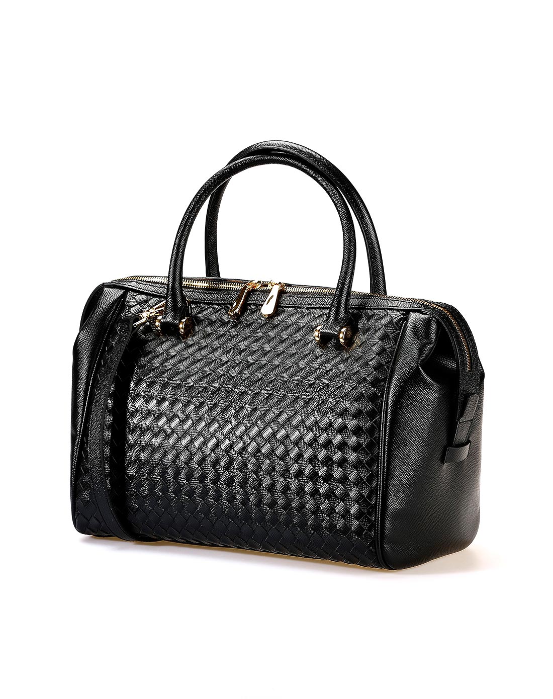 兰黛61飘lauderpal手掌纹牛皮黑色马卡龙系列手拎包w146810127110