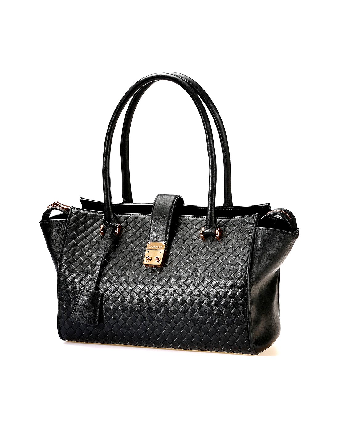 兰黛61飘lauderpal牛皮黑色红桃皇后系列手拎包w147710128010_唯品