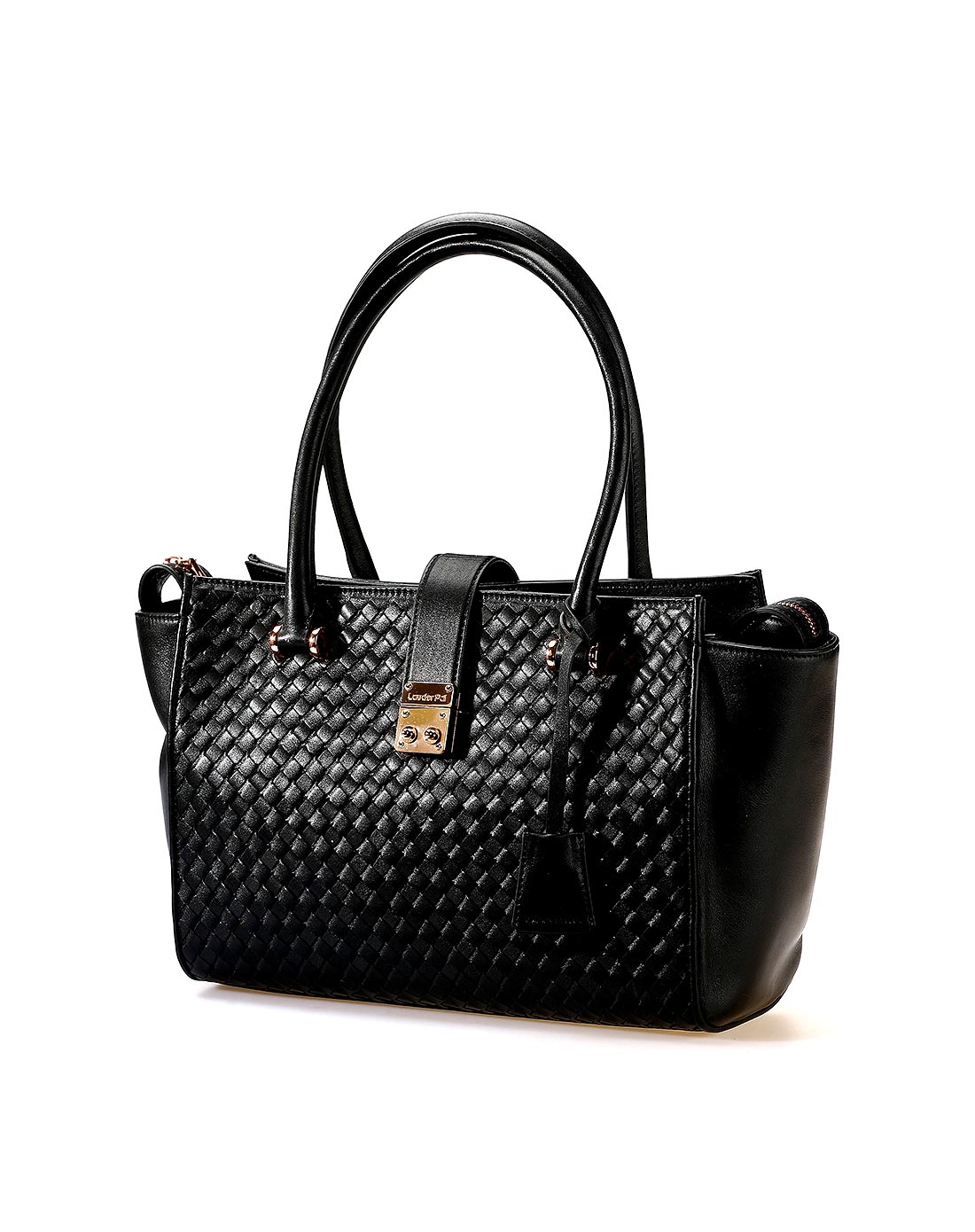 兰黛61飘lauderpal牛皮黑色红桃皇后系列手拎包w147710228410_唯品