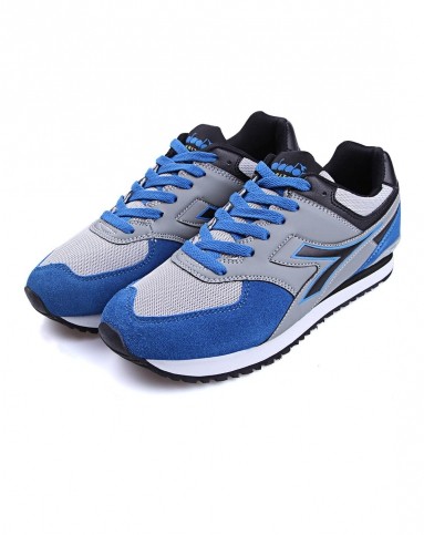 迪亚多纳 男款银灰/蓝色透气时尚休闲鞋