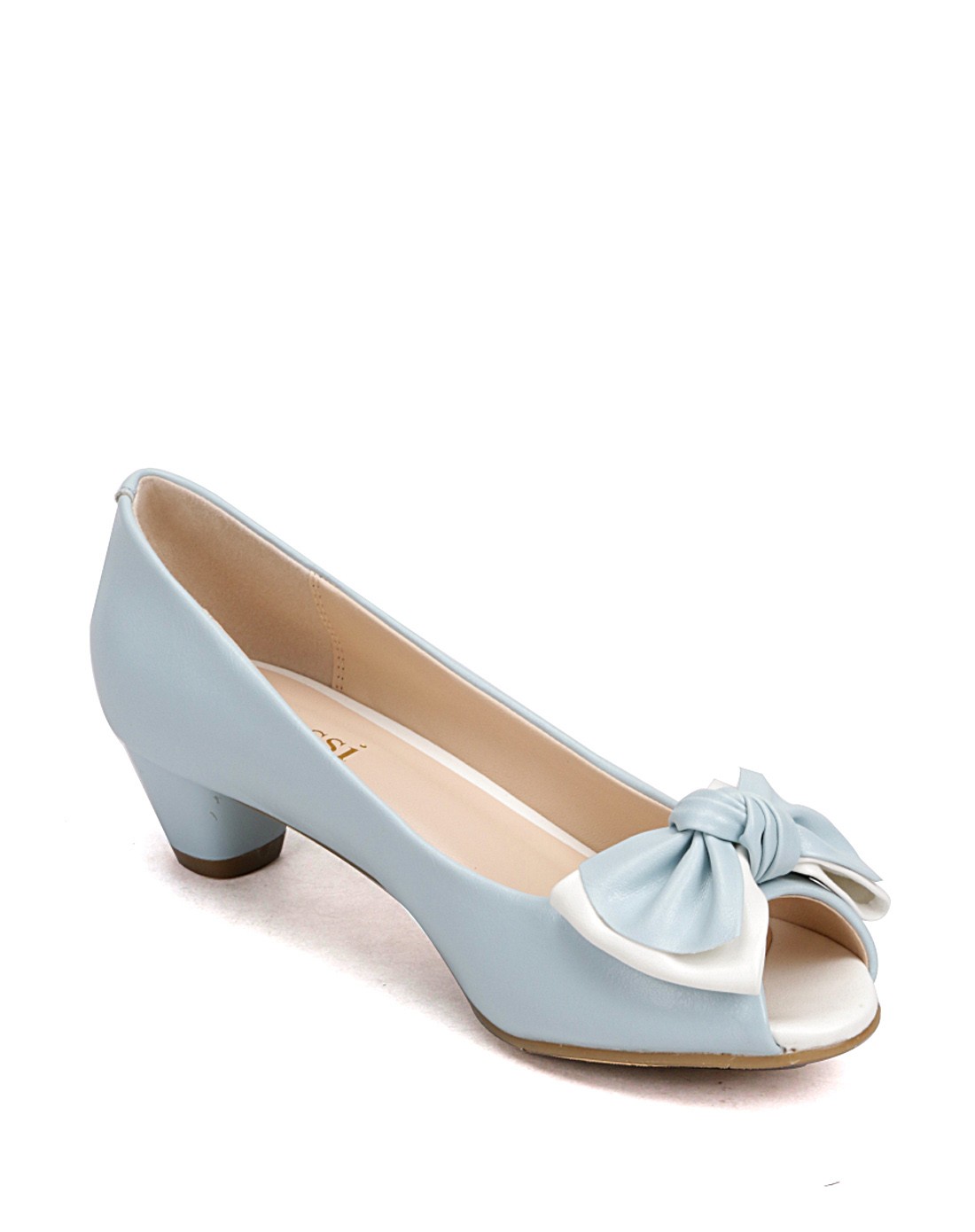 蔚莎vanssi&aaa女鞋混合移动专场蓝色优雅甜美风格女士鱼嘴鞋v