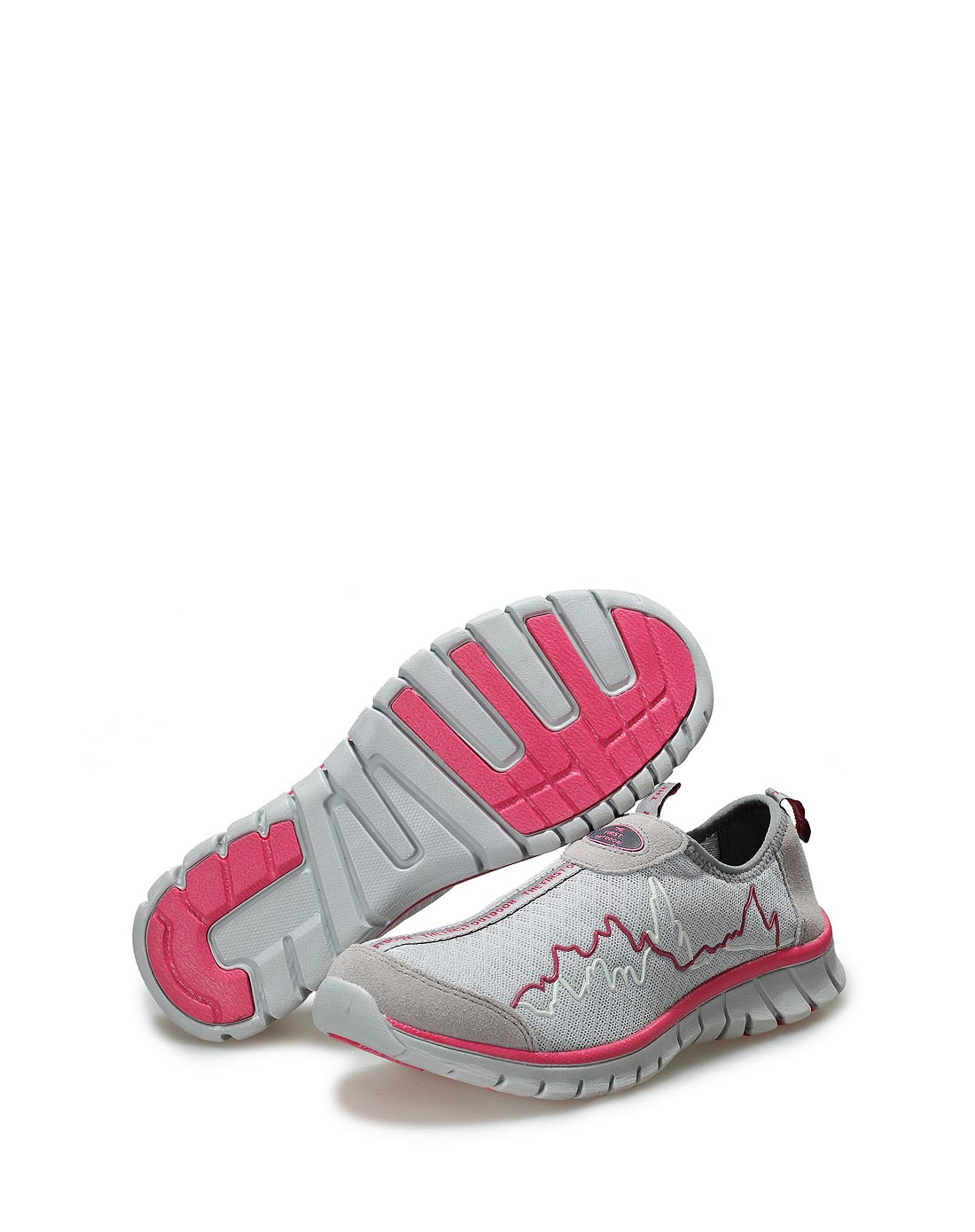 360度透气网面 女款浅灰色营地鞋 超轻便