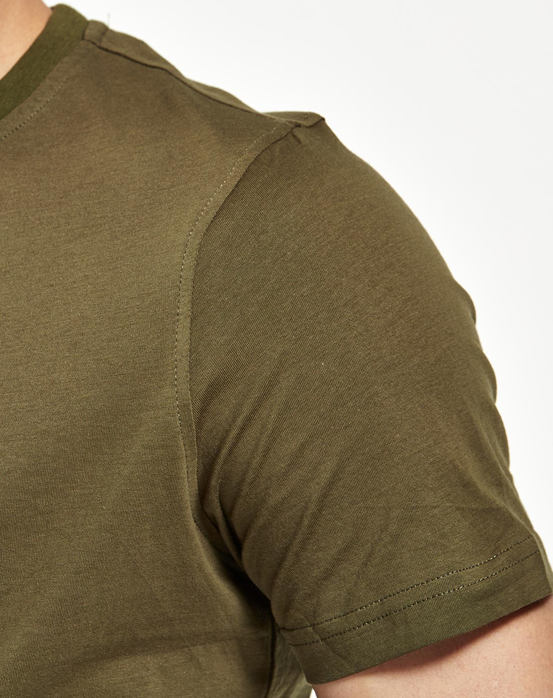 纯棉 男士浅军色t恤 短袖圆领