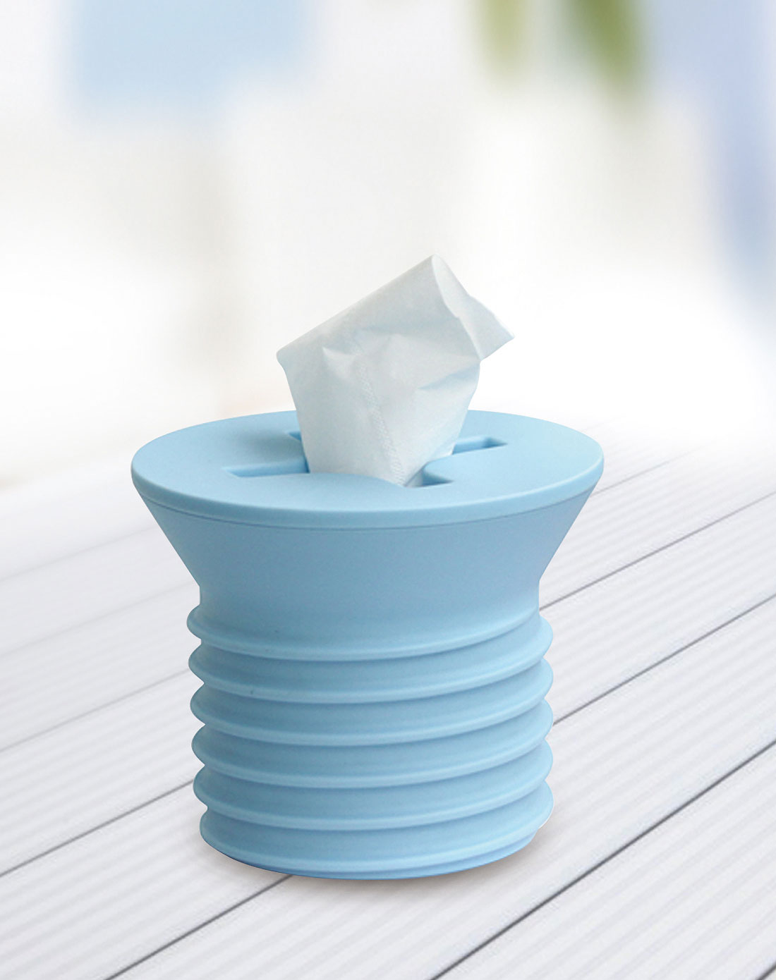 墙壁台面两用纸巾筒-明亮蓝